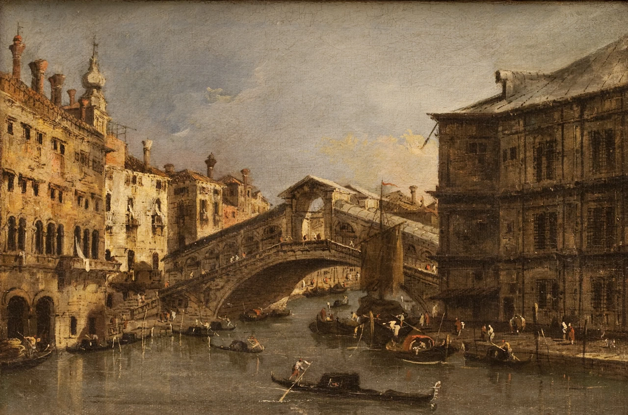 Veduta del ponte di Rialto a Venezia - Museo di Capodimonte, Napoli